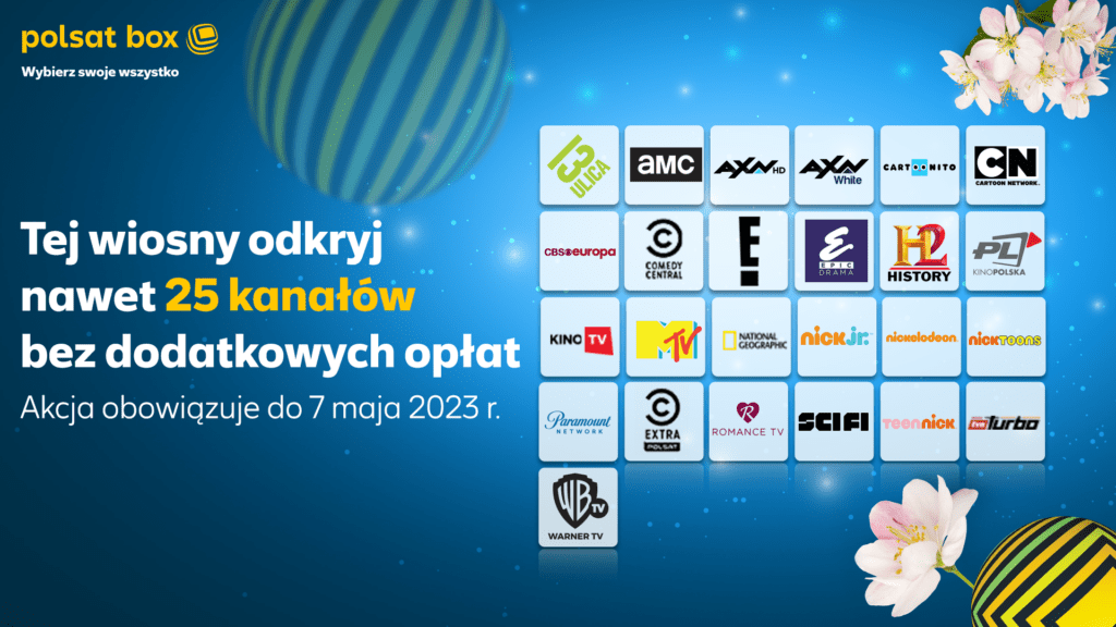 25 kanałów w otwartym oknie w Polsat Box